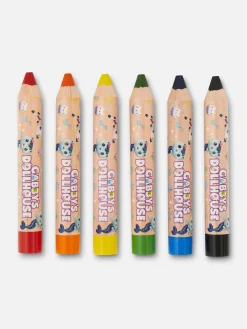 6 Crayons à Coloriage Gabby Et La Maison Magique|Primark New