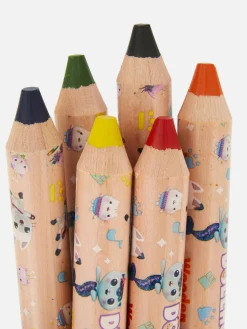 6 Crayons à Coloriage Gabby Et La Maison Magique|Primark New