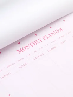 Agenda Mensuel A4 à Motifs Cœur|Primark Best