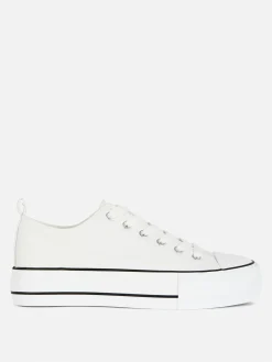 Baskets Basses Compensées En Simili Cuir|Primark Online