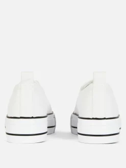 Baskets Basses Compensées En Simili Cuir|Primark Online