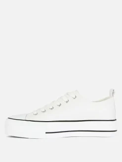 Baskets Basses Compensées En Simili Cuir|Primark Online