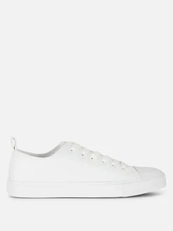 Baskets Basses En Simili Cuir|Primark New