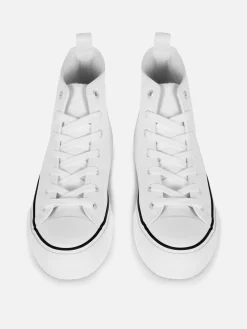 Baskets Montantes Compensées En Simili Cuir|Primark Sale