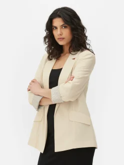 Blazer Ajusté à Effet Bord à Bord|Primark Discount