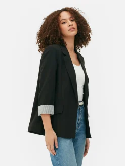 Blazer Ajusté à Effet Bord à Bord|Primark