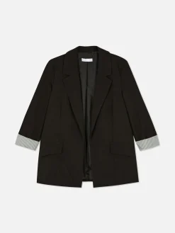 Blazer Ajusté à Effet Bord à Bord|Primark