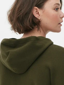 Blouson Bomber En Maille à Capuche|Primark Clearance