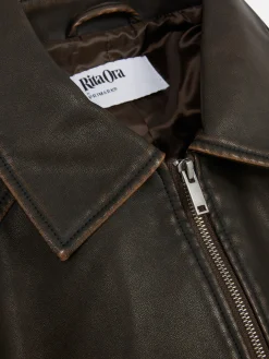 Blouson Bomber En Simili Cuir à Effet Vieilli Rita Ora|Primark New