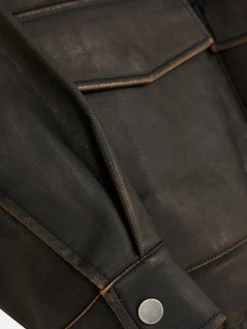 Blouson Bomber En Simili Cuir à Effet Vieilli Rita Ora|Primark New