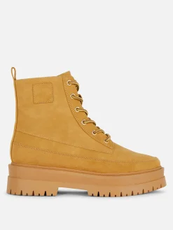 Bottines à Lacets Et Semelle En Gomme|Primark Discount