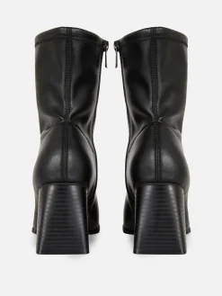 Bottines Stretch à Bout Carré|Primark Clearance