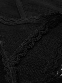 Brassière Longue Et String En Pointelle Sans Couture|Primark New