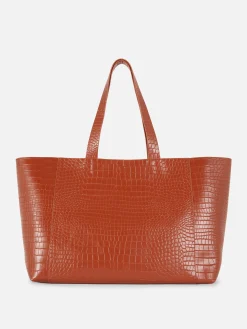 Cabas Extra Large En Imitation Croco|Primark New