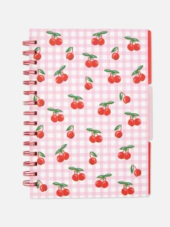 Carnet A5 à Motif Cerise|Primark Clearance