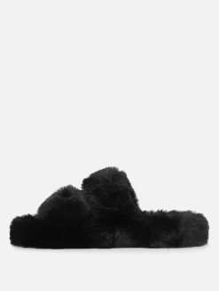 Chaussons Duveteux à Double Bride|Primark Sale