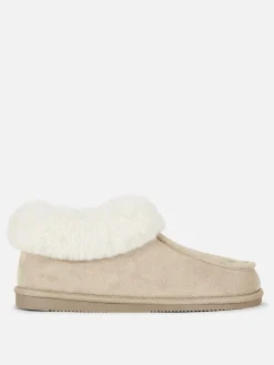 Chaussons Mocassins Doublés En Fausse Fourrure|Primark Clearance