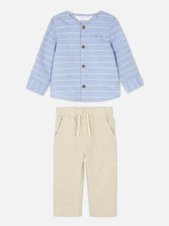 Chemise à Manches Longues Et Pantalon à Cordon|Primark New