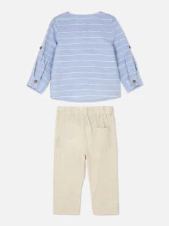 Chemise à Manches Longues Et Pantalon à Cordon|Primark New