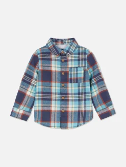 Chemise à Manches Longues à Carreaux|Primark Discount