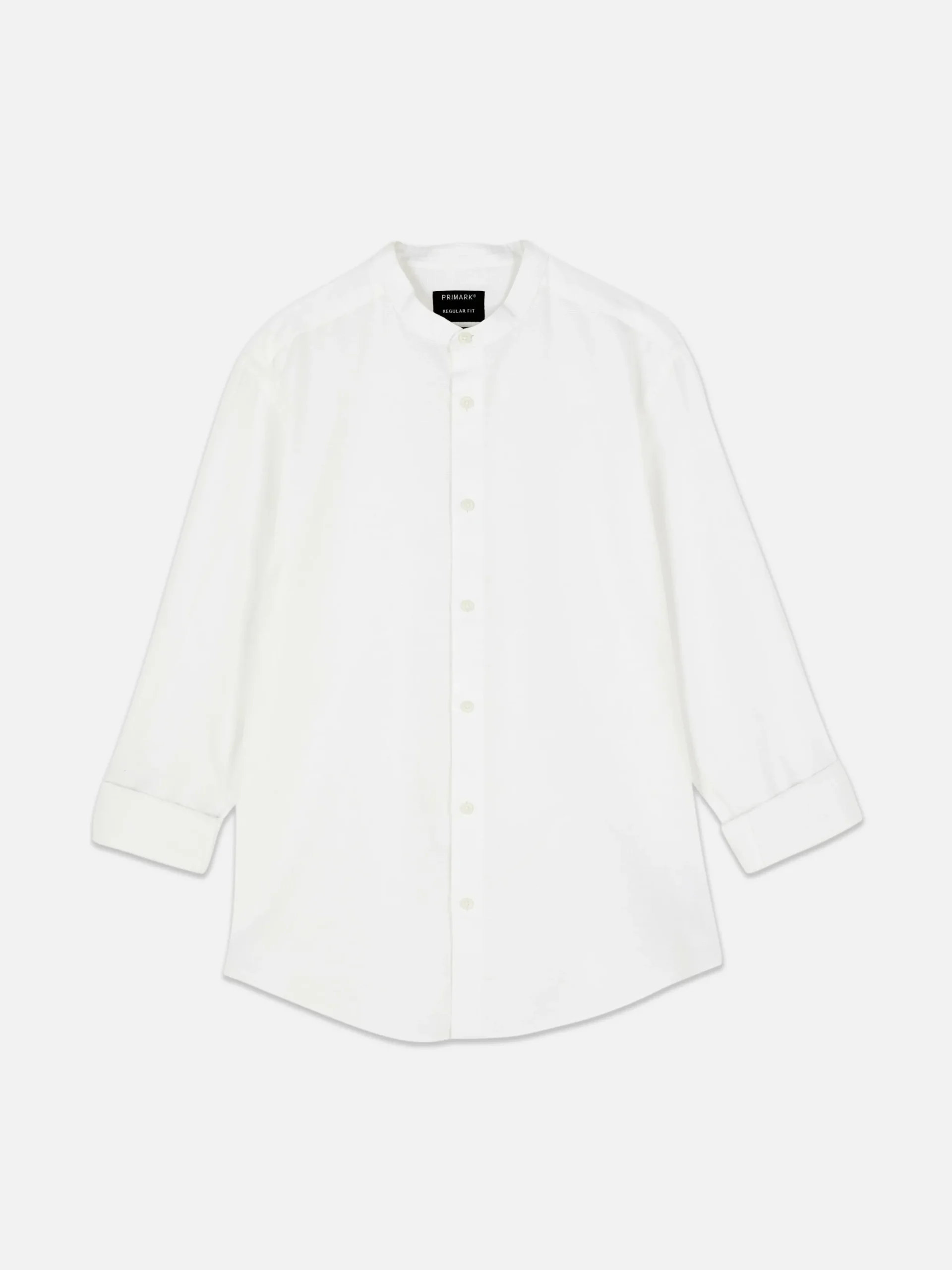 Chemise Boutonnée à Manches Retroussées|Primark
