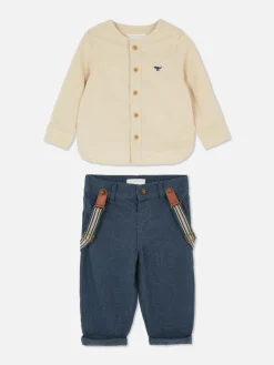 Chemise Boutonnée Et Pantalon Avec Bretelles|Primark Outlet