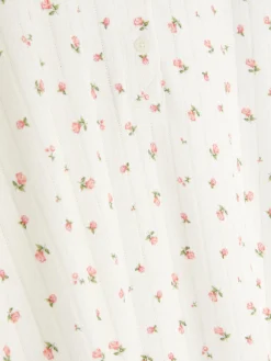 Chemise De Nuit En Maille Pointelle Florale|Primark New