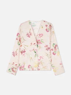 Chemise De Nuit En Satin Floral à Encolure En V|Primark Online