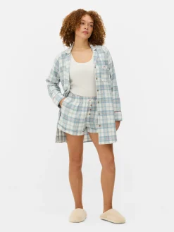 Chemise De Nuit Longue En Flanelle à Carreaux|Primark Outlet