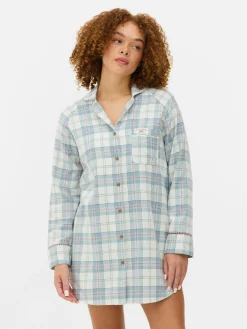 Chemise De Nuit Longue En Flanelle à Carreaux|Primark Outlet