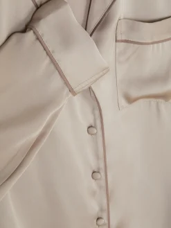 Chemise De Pyjama En Satin|Primark Clearance