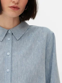 Chemise En Chambray à Manches Longues|Primark Sale