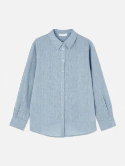 Chemise En Chambray à Manches Longues|Primark Sale