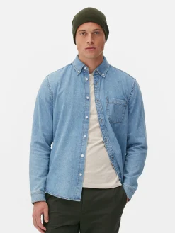 Chemise En Sergé De Coton à Manches Longues|Primark Outlet