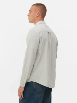 Chemise En Sergé De Coton à Manches Longues|Primark Sale