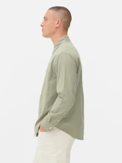 Chemise Jacquard à Manches Longues|Primark Outlet