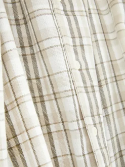 Chemise Texturée à Carreaux Et à Manches Courtes|Primark Hot