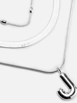 Collier à Superpositions Bouffant Avec Initiale|Primark Online