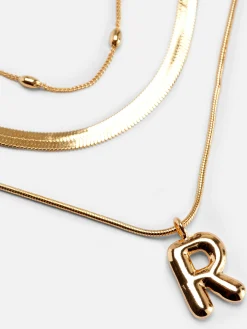 Collier à Superpositions Bouffant Avec Initiale|Primark Sale