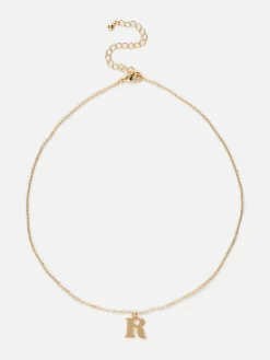 Collier Chaîne à Breloque Initiale|Primark Best