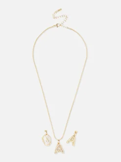 Collier Initiales à Pendentifs Multiples|Primark Online