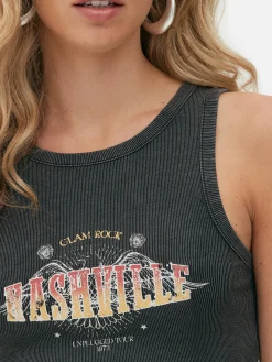 Débardeur à Dos Nageur Côtelé Rita Ora Nashville|Primark Sale