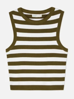 Débardeur Court à Col Ras-du-cou En Maille Côtelée|Primark Best