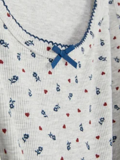 Débardeur De Pyjama Côtelé à Petites Fleurs|Primark Hot