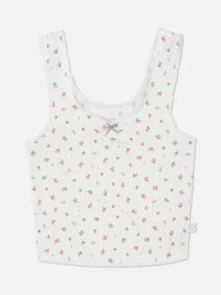 Débardeur De Pyjama En Pointelle à Motif Rose|Primark Clearance