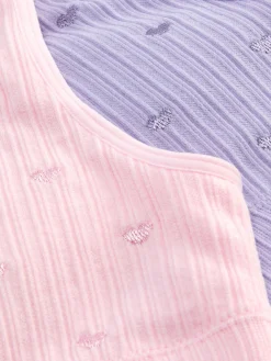 Débardeurs Courts Brodés De Cœurs|Primark Best