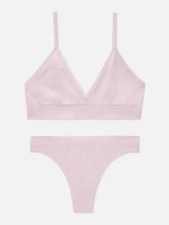 Ensemble Brassière Triangle Et String Sans Couture|Primark Outlet