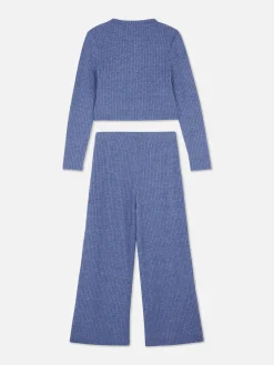 Ensemble Haut Côtelé à Manches Longues Et Legging|Primark New