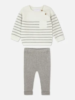 Ensemble Pull En Maille Et Legging à Rayures|Primark Best