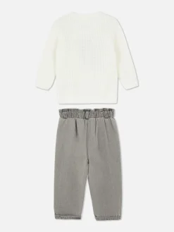 Ensemble Pull En Maille Et Jean Disney Minnie Mouse|Primark Discount